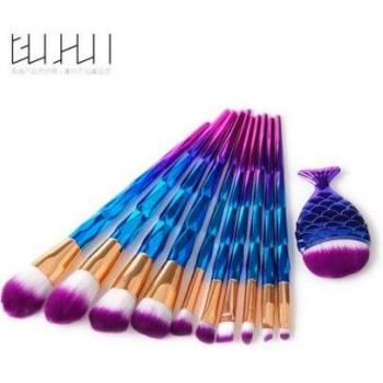 Mermaid Makeup Brush Set by GUJHUI