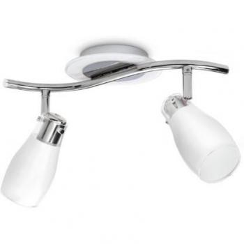Barra Rigel 12W con 2 Spot in Metallo e Vetro
