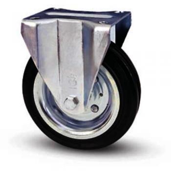 Roue d’angle avec plaque en acier galvanisé, anneau 125 mm