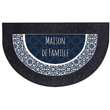 Tapis de Portail Demi‑Lune « Famille Accueillante » – 45×75 cm