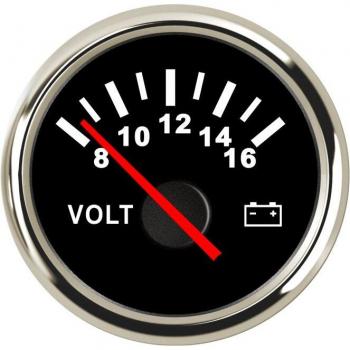 Voltmeter Marítimo 8-16 V con Cuerpo de Acero