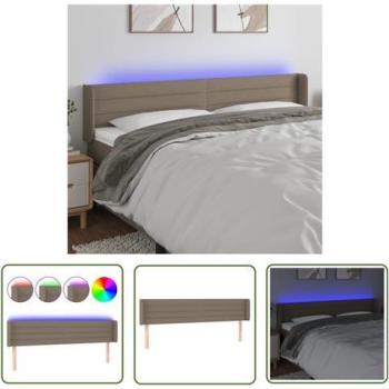 Tête de Lit à LED Tissu Taupe