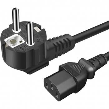 Cable eléctrico de alimentación Schuko de 1.5m de largo y color negro