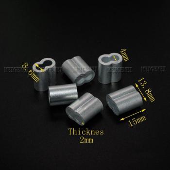 10pcs Aluminum Cable Stopper Crimp Sleeves