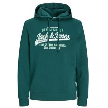 Felpa Jack & Jones 2 colli con logo Deep Teal