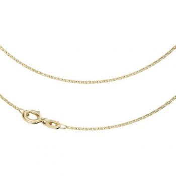 Geburtstags-Glitzer: 1‑teilige Joyes Goldkette Ankerkette – 38 cm, 1,15 mm, 585‑Gold, 14 Kt, Diamanten