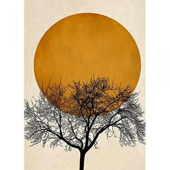 Papier Peint Panoramique Naturel Beige et Jaune