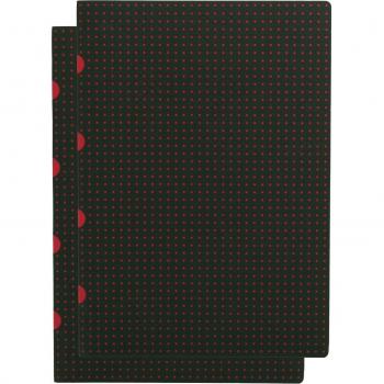 Cahier Circulo Noir sur Rouge / Noir sur Rouge A4 Non-ligné
