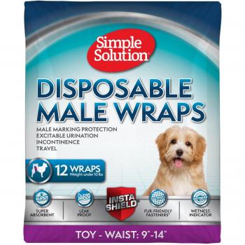 Disposables Male Wraps Simple Solution – 12 Packung für Hunde