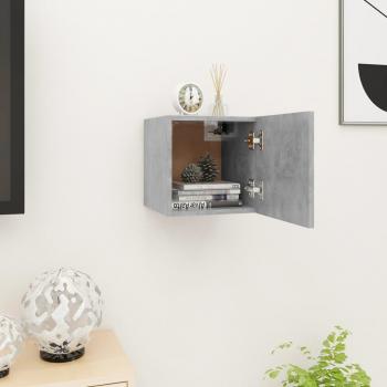 Mobile Porta TV a Parete Grigio 30,5x30x30 cm