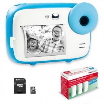 AGFA PHOTO Pack Realikids Instant Cam + 1 carte Micro SD 32GB + 3 rouleaux Papier Thermique ATP3WH