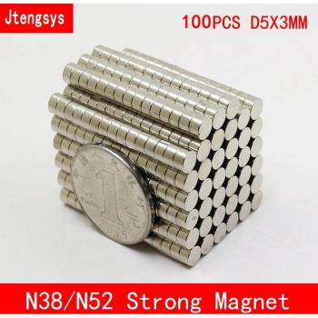 Jtengsys 100pcs Rare Earth Neodymium Magnets 5mm x 3mm