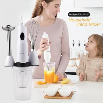 Handheld Immersion Blender with Milk Frother and Anti-Splash Blade