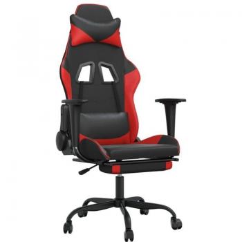 Sedia da Gaming con Supporto Lombare e Poggiapiedi