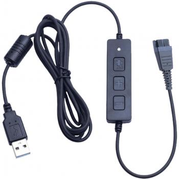 Câble d'interface USB QD pour casque de centre d'appels avec déconnexion rapide