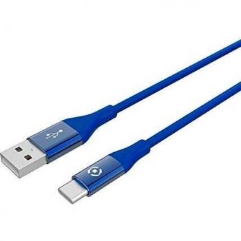 Cable USB-C a USB Celly USBTYPECCOLORBL Azul oscuro 1 m