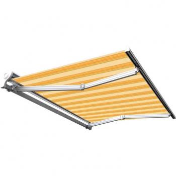 Toldo Exterior Amarillo con Rayas Manuel 3,6 m × 3 m (Semi Cofre)