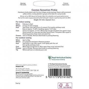 Mr Fothergill's Pinkie Cosmos Flower Seeds