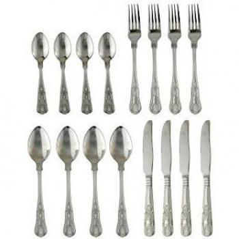 Silver Elegance 16‑Piece Fork & Knife Set – Apollo Brand