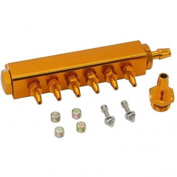 Turbo Vacuum Intake Manifold (Aluminum) – BOSS Wastegate, 6‑Port, 1/8 NPT