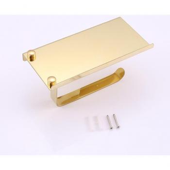 Stainless Steel Toilet Paper Holder with Shelf