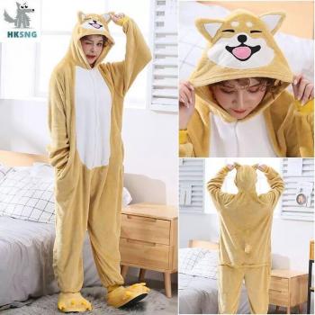 Kigurumi de Perro Amarillo para Adultos y Niños