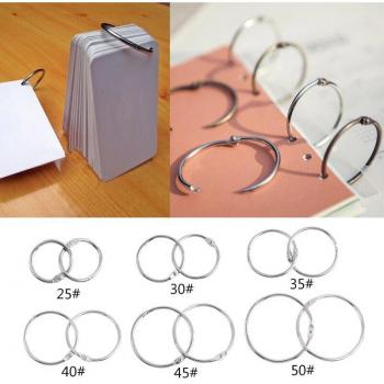 10pcs Metal Binder Hoops for Keychains