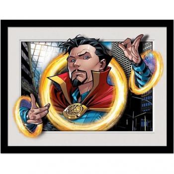 Póster enmarcado de Spider-Man: Miles Morales 30cm gris/azul