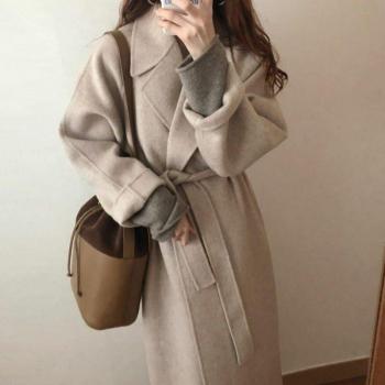 Lucyever Solid Long Sleeve Turn Down Collar Jacket