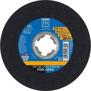 PFERD Lot de disques à tronçonner 125 x 1,6 mm, X-LOCK, PSF STEELOX, 25 unités