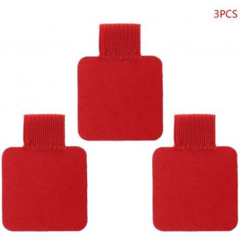 3pcs Self-Adhesive Leather Pen Holder with Elastic Loop for Notebooks