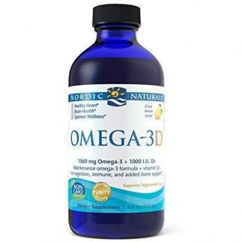 Nordic Naturals, Omega-3D, gereinigtes Fischöl mit Vitamin D3, Zitronenaroma, 237 ml
