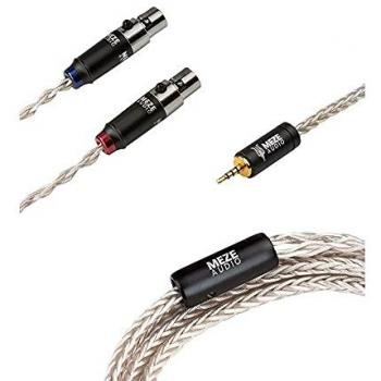 Câble symétrique jack 2,5 mm vers mini‑XLR plaqué argent – 1,3 m – MEZE AUDIO