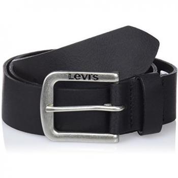 Cintura in pelle Levi's Seine, nera, 90 cm per uomo