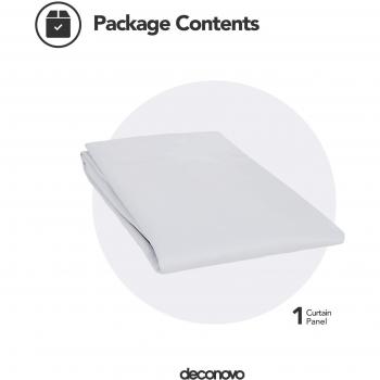 Rideaux à Oeillets Deconovo Blanc Pâle Gris 132x138 CM