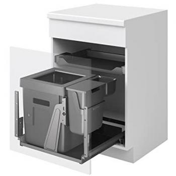 Peka Metall Rifiuti OekoComplet 40 + 6 + 1.2 L Grigio