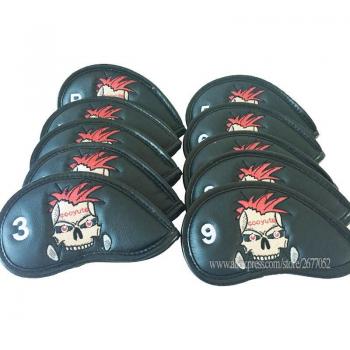 PU Golf Iron Headcovers with Skull Design