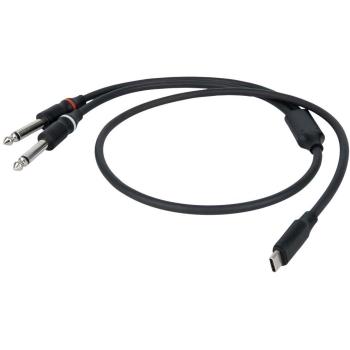 FL111 DAP USB‑C 2‑L/ R‑Jack Audiokabel (0,75 m)