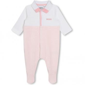 Pyjama Boss Velours Rose & Blanc 9M