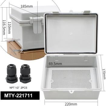 Hinged Cover Electrical Box for Outdoor Electronics