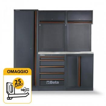 Officina Modular Beta C45PRO BX – Piano Acciaio Inox & Felpa O.M.A.G.G.I.O