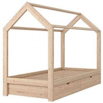 VitaliSpa Kinderbett mit Stauraum 90x200 cm aus Holz