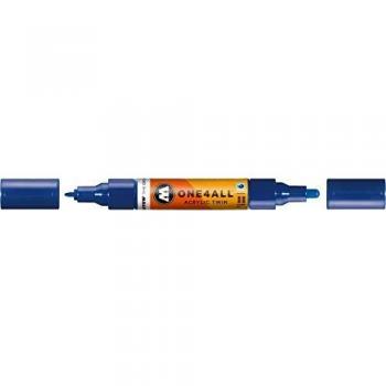 MOLOTOW Permanentmarker One4All Acrylic Twin nachfüllbar 1,5 und 4mm echtblau