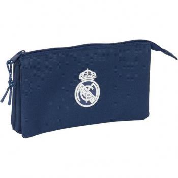 Cartera Portatodo Triple Real Madrid C.F. Azul Marino – Compacto y Resistente