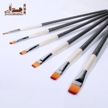 Set de 6 Cepillos de Poste para Pintura Acrílica