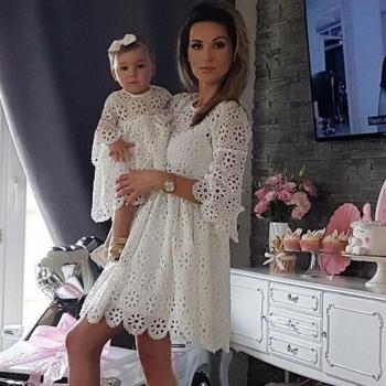 Vêtements Mère et Fille Dentelle Florale