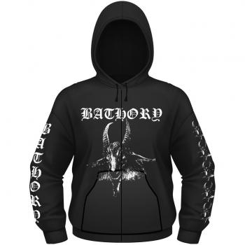 Men's Black Bathory Goat Zip Hoodie – HSWZ Plastic Head Series