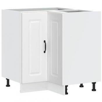 Kalmar White Engineered Wood Kitchen Corner Base Cabinet