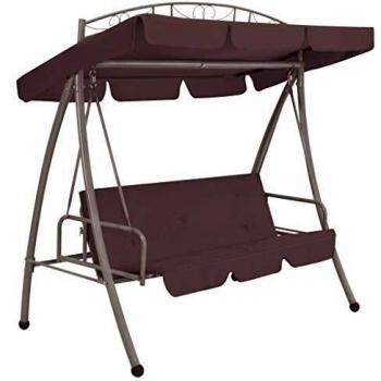 Balançoire de Jardin Convertible avec Auvent Café vidaXL