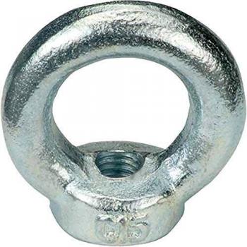 DIN 582 Ringmuttern M16, Stahl C15E, galvanisch verzinkt, 25 Stück